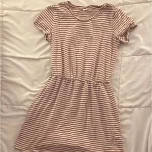 Old Navy Striped Casual Dress in Pink and White